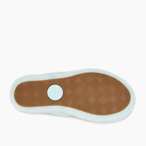 Shoe sole with brown tread pattern on a white background