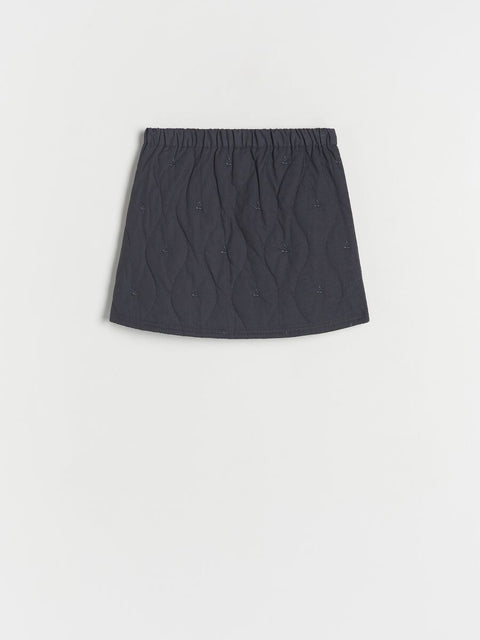 Reserved  Girl's Dark Gray Elastic Waist Band Skirt | Reserved In Lebanon