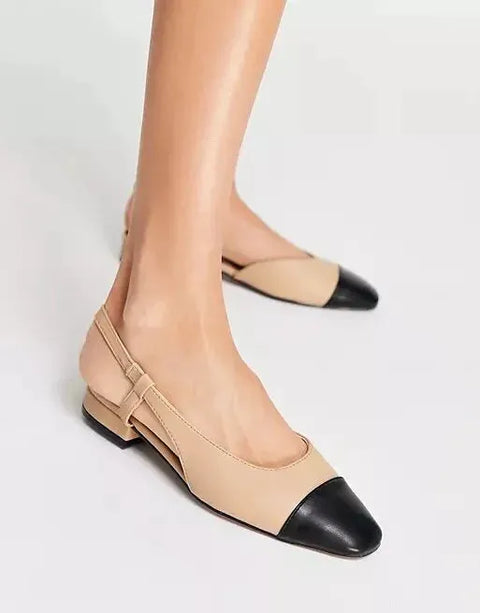 Asos Design Women's Beige Flat Ballerina ANS971