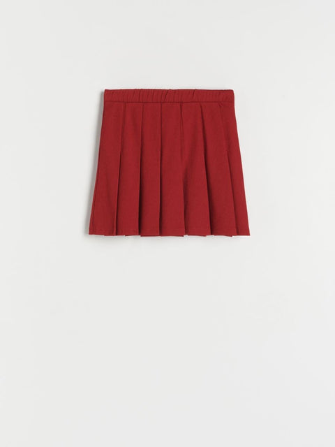Reserved Girl's Burgundy Flew Pleated Skirt | Reserved In Lebanon
