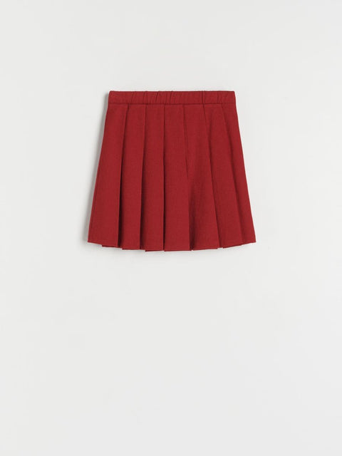 Reserved Girl's Burgundy Flew Pleated Skirt | Reserved In Lebanon