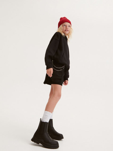 Reserved Girl's Black Short Pocket Skirt | Reserved In Lebanon