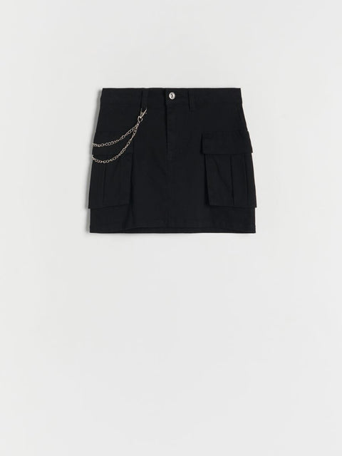 Reserved Girl's Black Short Pocket Skirt | Reserved In Lebanon