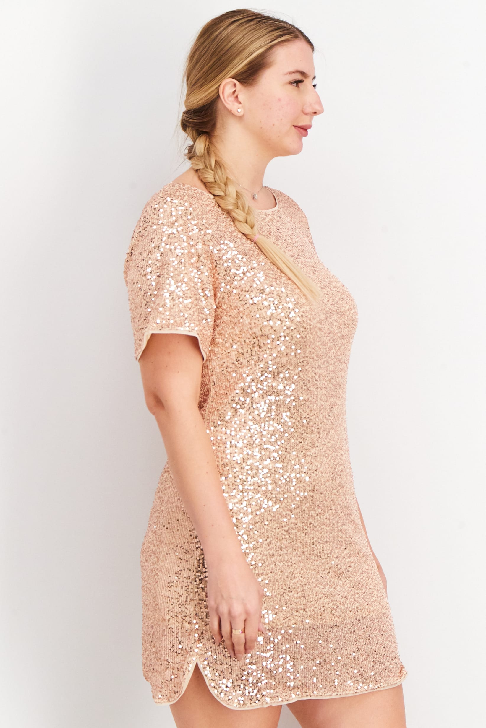 Jaded Women's Gold  Dress AMF1054