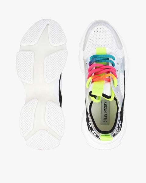 Steve Madden Women's Multi White Synthetic Ajax Sneakers | Steve Madden In Lebanon
