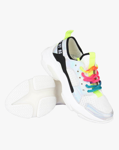 Steve Madden Women's Multi White Synthetic Ajax Sneakers | Steve Madden In Lebanon