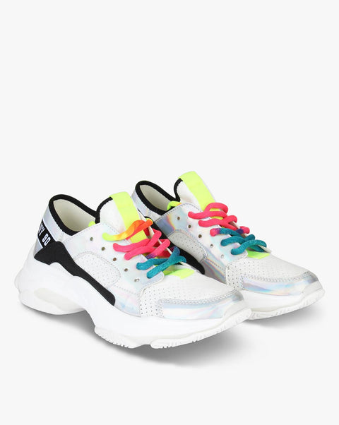 Steve Madden Women's Multi White Synthetic Ajax Sneakers | Steve Madden In Lebanon