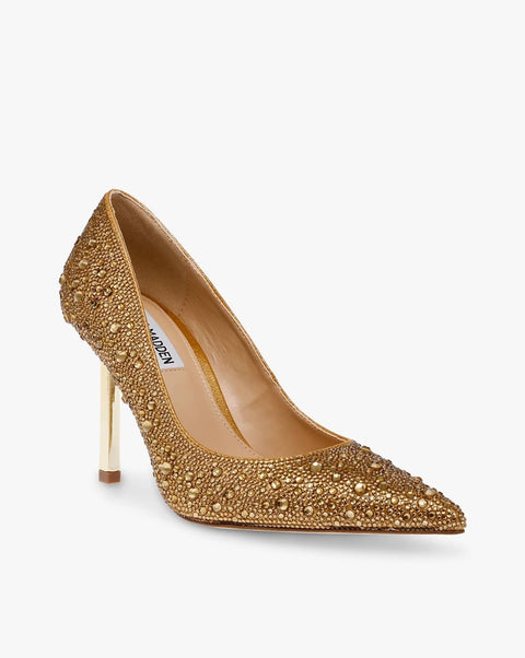 Steve Madden Women's Gold Rhinestone Classie-R Heels |Steve Madden In Lebanon