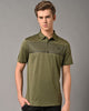 Adidas Men's Olive Green Printed Polo T-Shirt|Adidas In Lebanon