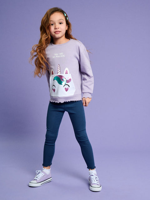 Sinsay Baby Girl's Purple/Navy Jersey Set With Decorative Print | Sinsay In Lebanon