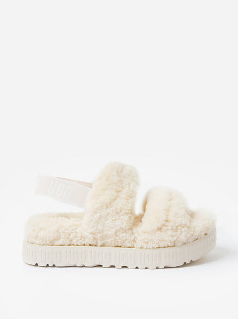 UGG Women's Off-White Fury Fluffita Sandals | UGG In Lebanon