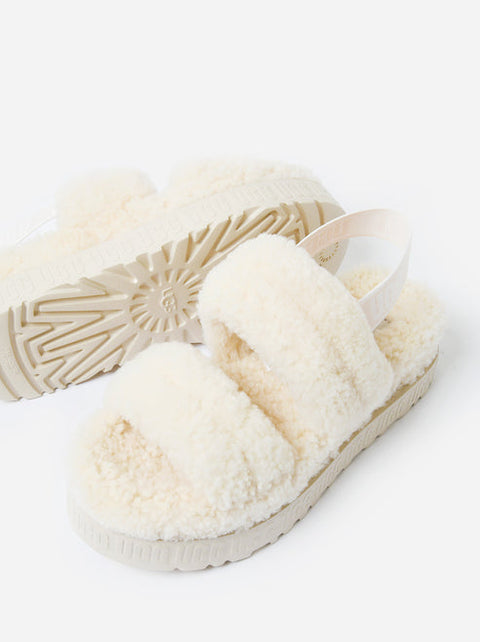 UGG Women's Off-White Fury Fluffita Sandals | UGG In Lebanon