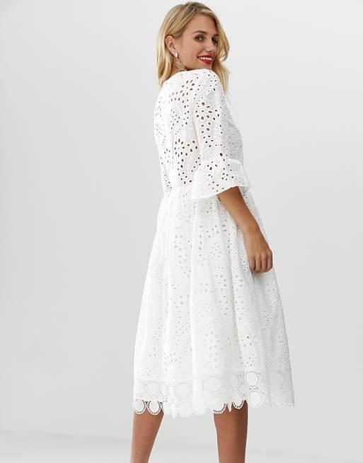 Asos Design Women's White Dress ANF3260
