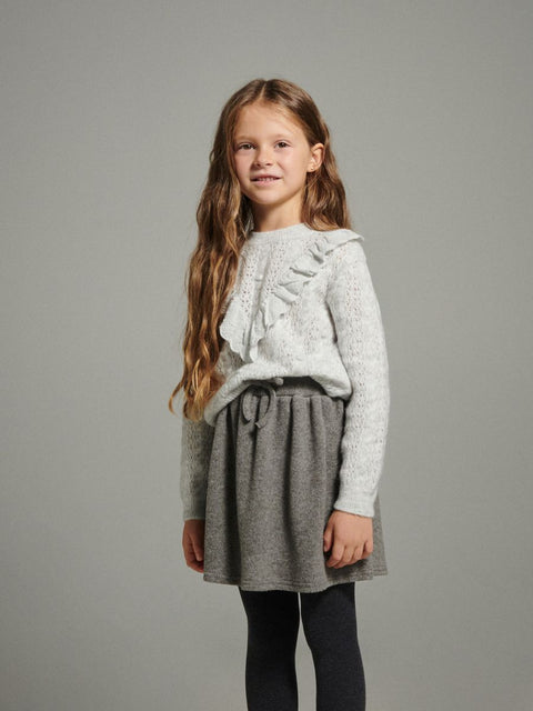 Reserved Girl's Grey Pull On Stretchable Skirt | Reserved In Lebanon
