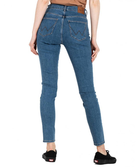 Wrangler Women's Blue High Rise Skinny Jeans |Wrangler In Lebanon