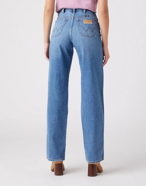 Wrangler Women's Blue Mom Relaxed Jeans | Wrangler In Lebanon