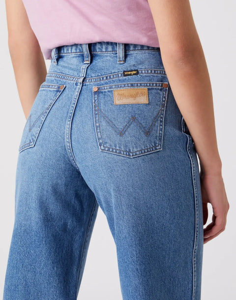 Wrangler Women's Blue Mom Relaxed Jeans | Wrangler In Lebanon