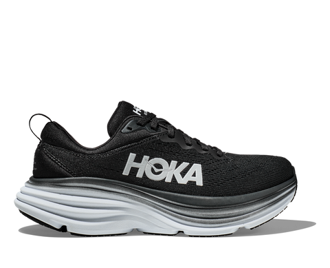 Hoka Men's Black & White Bondi 8 Sneakers | Hoka In Lebanon