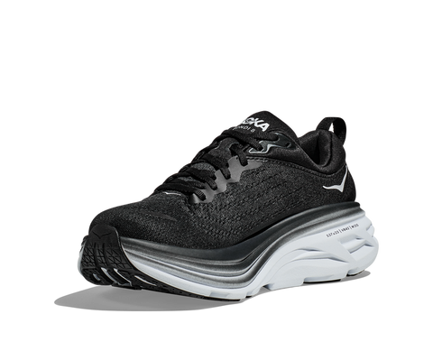Hoka Men's Black & White Bondi 8 Sneakers | Hoka In Lebanon