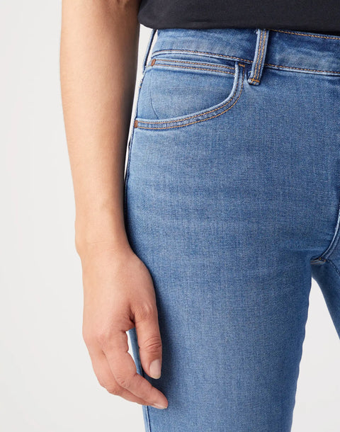 Wrangler Women's Blue High Waist Bootcut Jeans |Wrangler In Lebanon