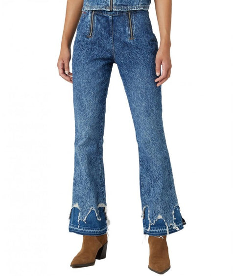 Wrangler Women's Blue Double Zip Bootcut Jeans | Wrangler In Lebanon