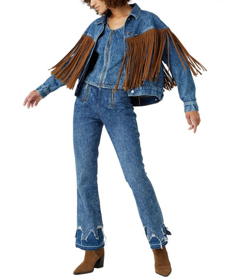 Wrangler Women's Blue Double Zip Bootcut Jeans | Wrangler In Lebanon