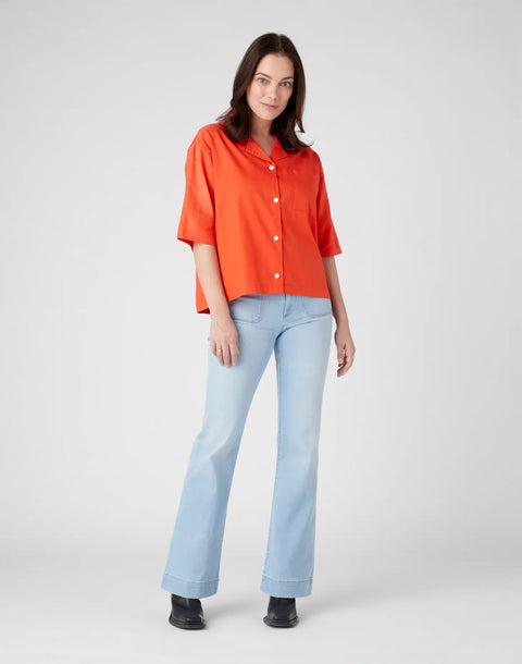 Wrangler Women's Light Blue Flare Jeans | Wrangler In Lebanon
