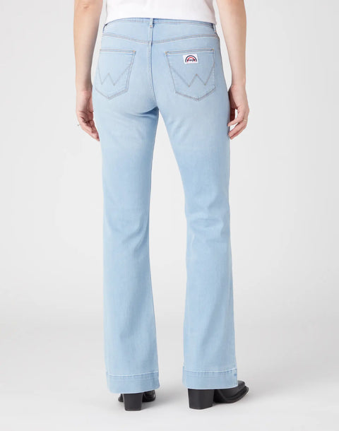 Wrangler Women's Light Blue Flare Jeans | Wrangler In Lebanon