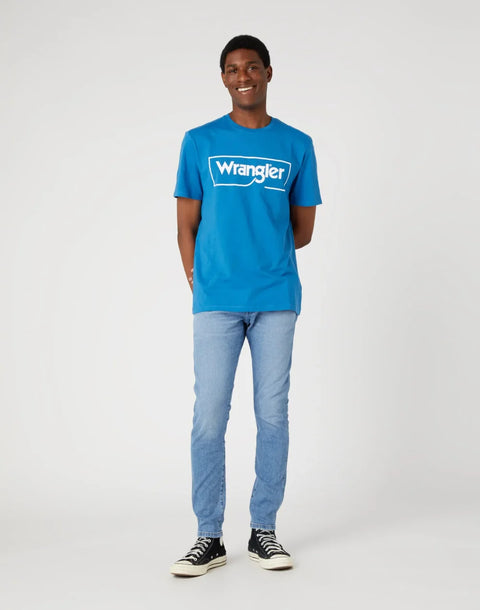Wrangler Men's Royal Blue Logo Printed T-Shirt | Wrangler In Lebanon