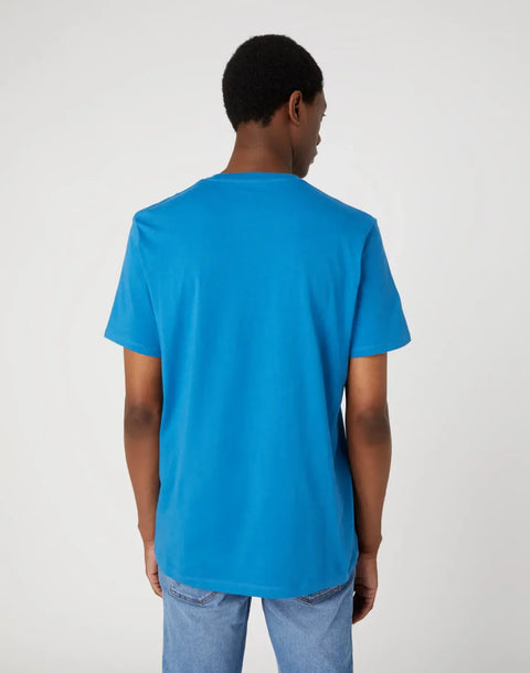 Wrangler Men's Royal Blue Logo Printed T-Shirt | Wrangler In Lebanon