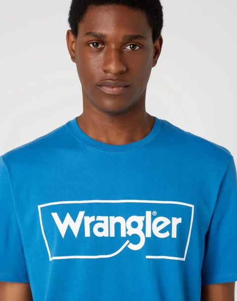 Wrangler Men's Royal Blue Logo Printed T-Shirt | Wrangler In Lebanon