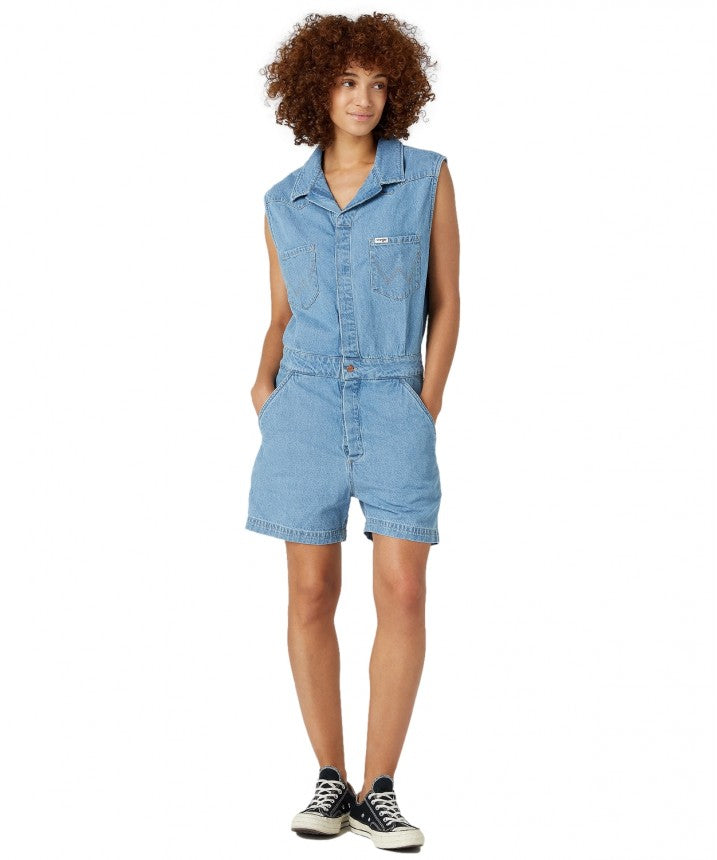 Wrangler Women's Blue Denim Romper | Wrangler In Lebanon