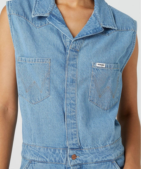 Wrangler Women's Blue Denim Romper | Wrangler In Lebanon