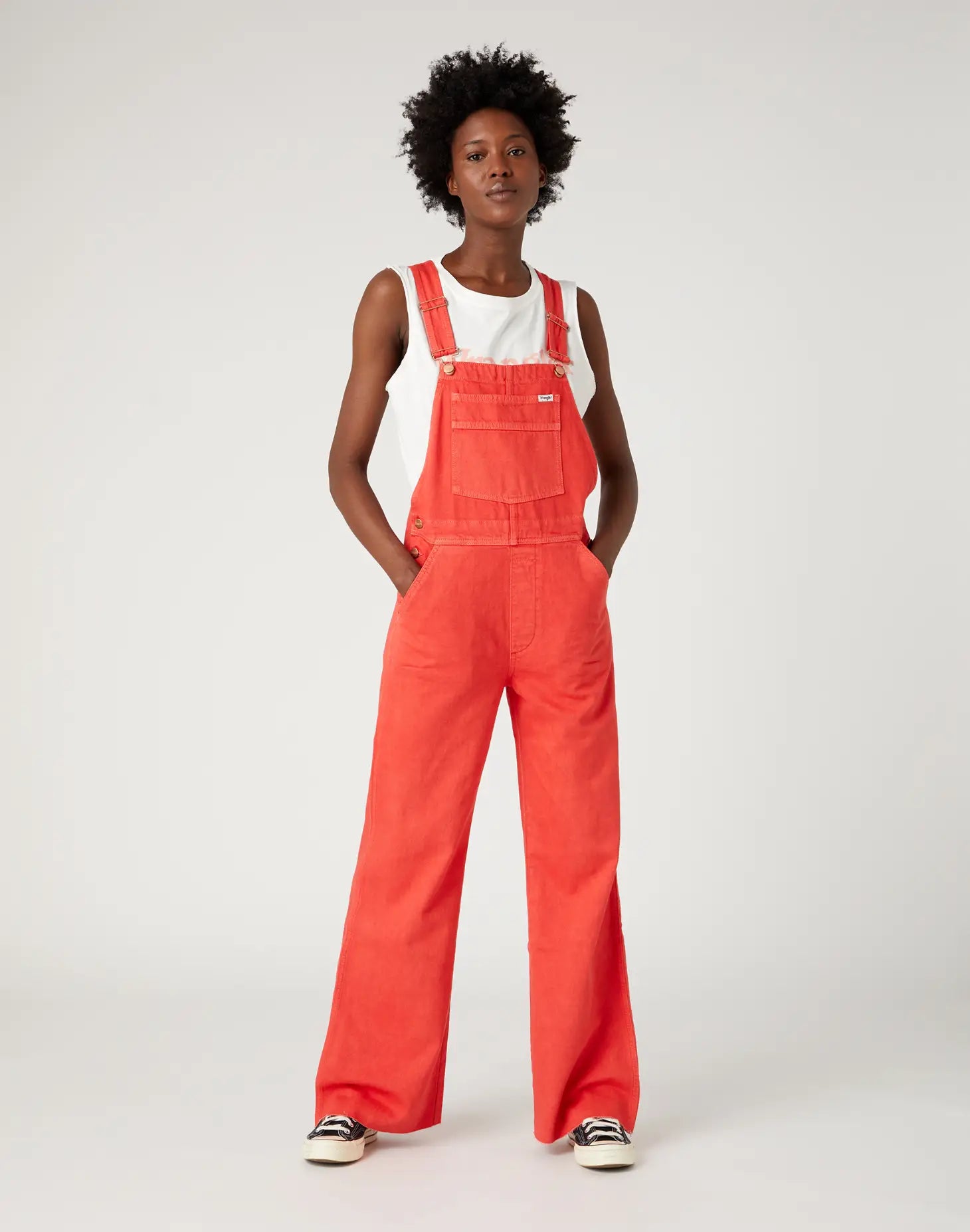 Wrangler Women's Red Casey Jones Flare Bib Jumpsuit | Wrangler In Lebanon