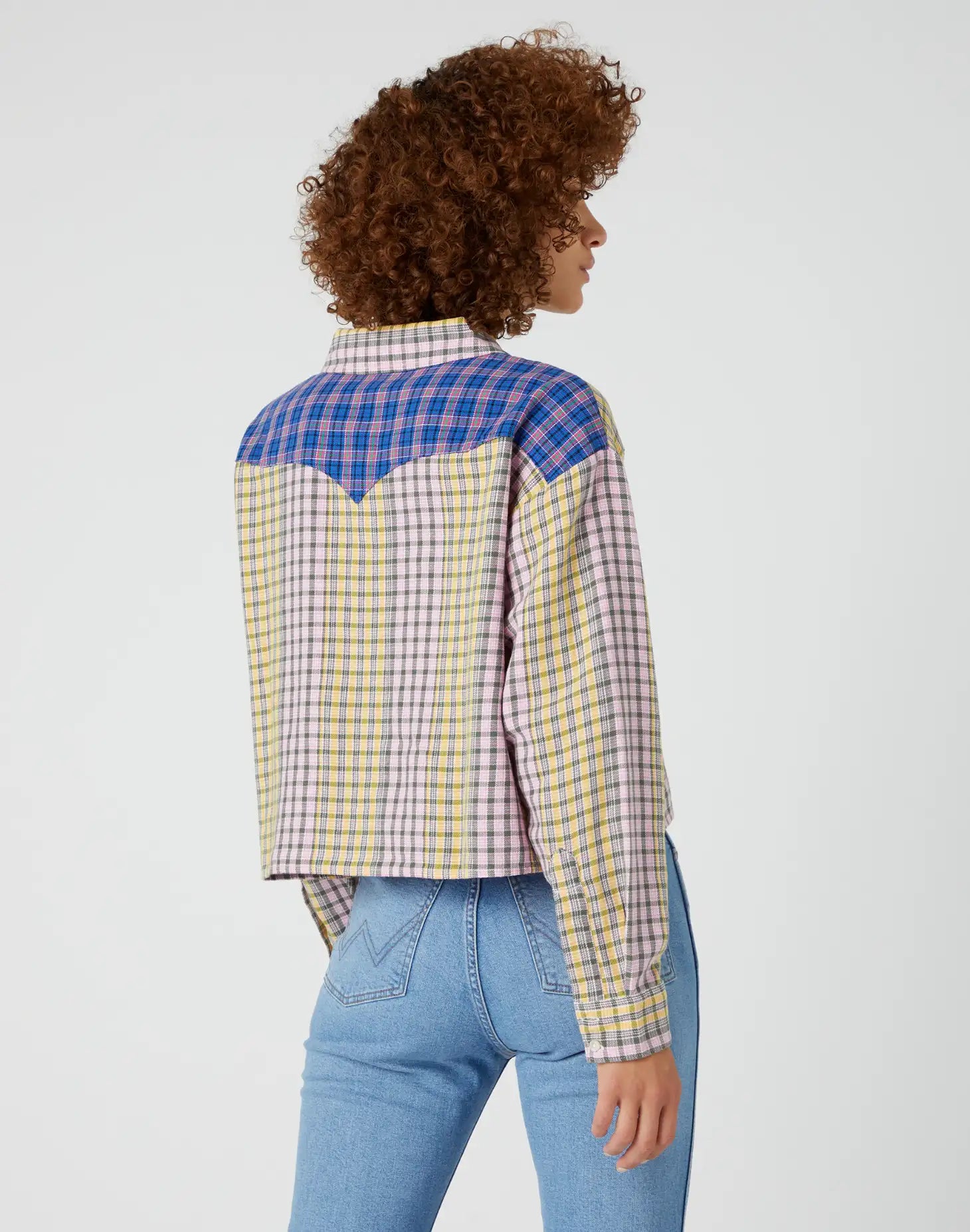Wrangler Women's Multicolor Checkered Button-Down Long Sleeve Shirt | Wrangler In Lebanon