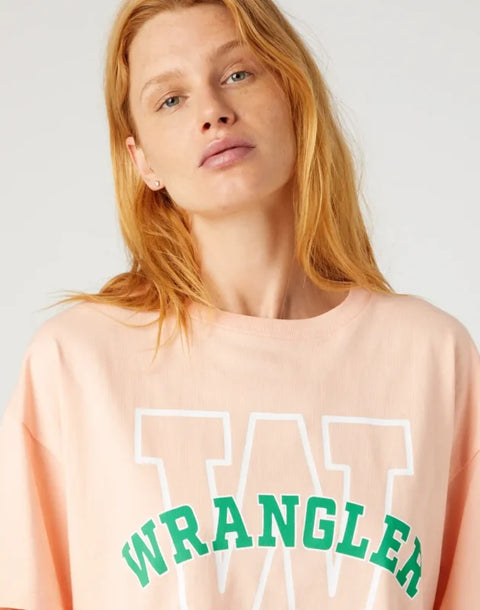 Wrangler Women's Peach Melba Oversized T-Shirt | Wrangler In Lebanon