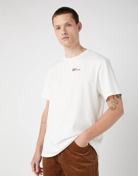 Wrangler Men's Worn White Cotton T-Shirt | Wrangler In Lebanon