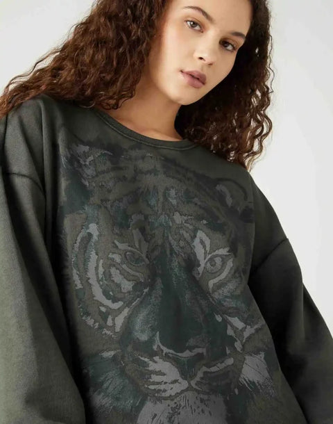 Wrangler Women's Dark Green Retro Sweatshirt |Wrangler In Lebanon