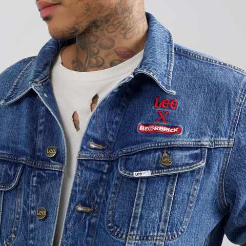 Lee Men's Blue Patchwork Rider Denim Jacket | Lee In Lebanon