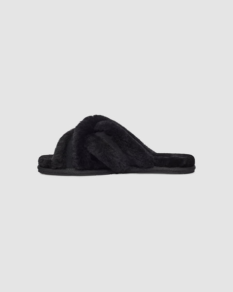 UGG Women's Black Fur W Scuffita Slippers | UGG In Lebanon
