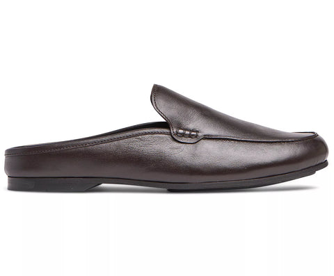 Carlos By Carlos Santana Men's Dark Brown Planeo Slide Leather Mule FLat | Carlos In Lebanon