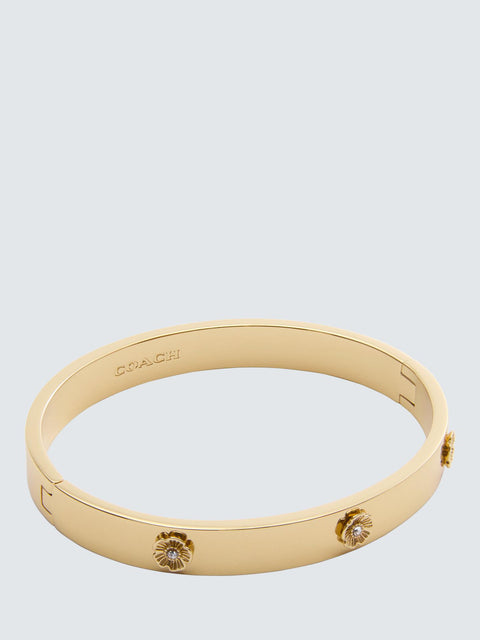 Coach Women's Gold Tea Rose Hinged Bracelet | Coach In Lebanon