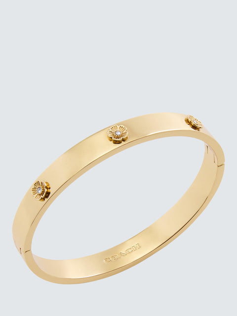 Coach Women's Gold Tea Rose Hinged Bracelet | Coach In Lebanon