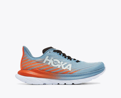 Hoka Men's Baby Blue & Orange Mach 5 Sneakers | Hoka In Lebanon