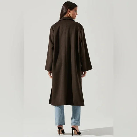 Astr Women's Brown Coat ABF1129 shr (ft18,me7,19)