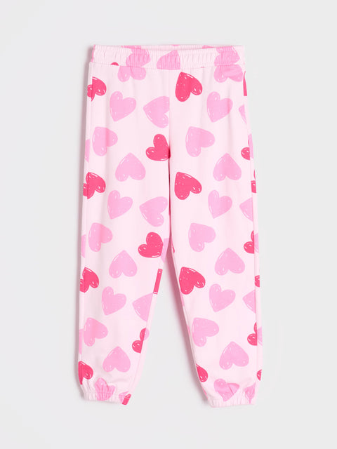 Sinsay Baby Girl's Pink & Fuchsia Heart Printed Sweatpant|Sinsay In Lebanon