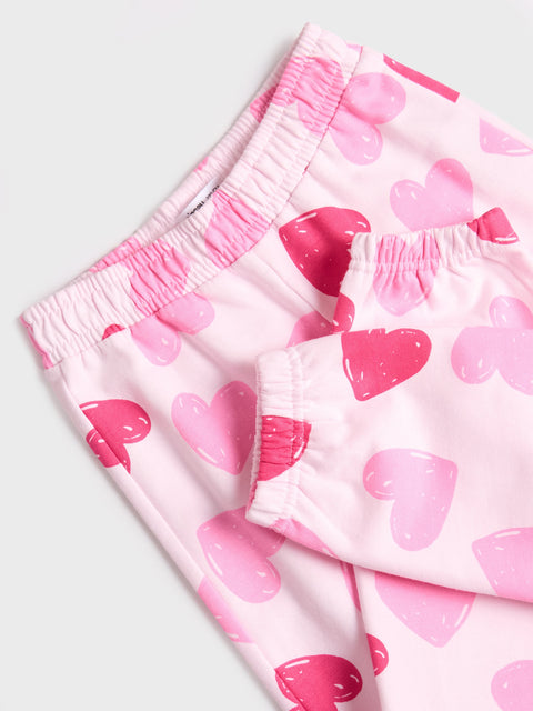 Sinsay Baby Girl's Pink & Fuchsia Heart Printed Sweatpant|Sinsay In Lebanon