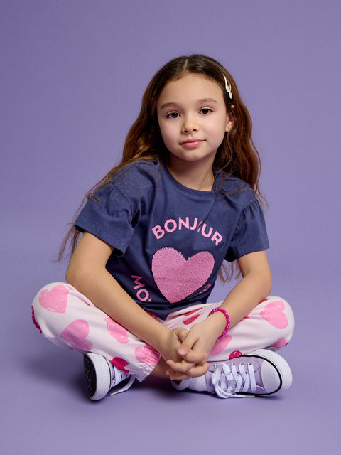 Sinsay Baby Girl's Pink & Fuchsia Heart Printed Sweatpant|Sinsay In Lebanon