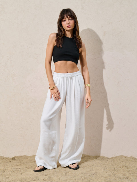 Sinsay Women's White Wide Leg Pants | Sinsay In Lebanon