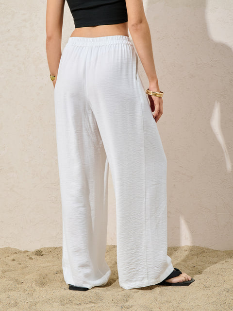 Sinsay Women's White Wide Leg Pants | Sinsay In Lebanon